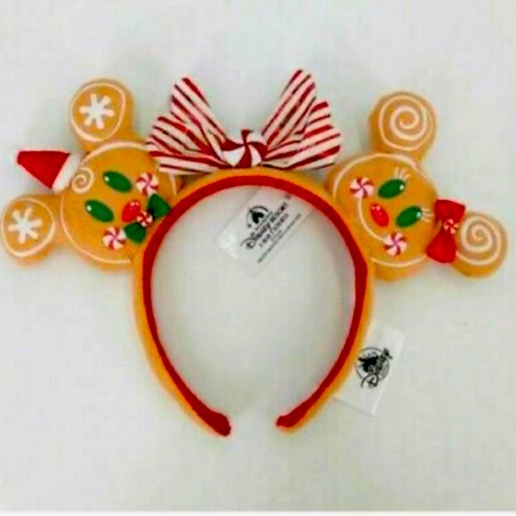 Disney Parks Minnie Ears Bow Christmas Gingerbread Limited Part - Picture 1 of 3